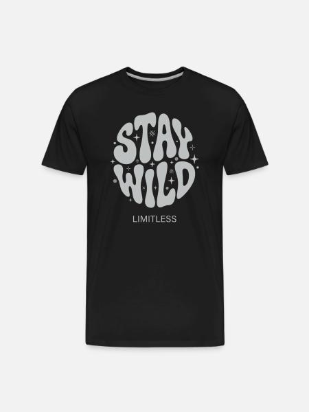 Stay Wild Limitless - Men's Premium Organic T-Shirt - black