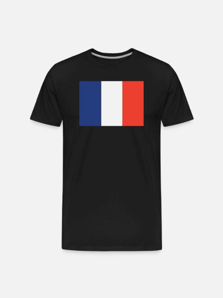 Vertical French Flag Trio - Men's Premium Organic T-Shirt - black
