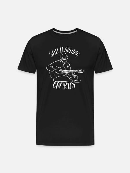 Still_Learning_Chords - Men's Premium Organic T-Shirt - black