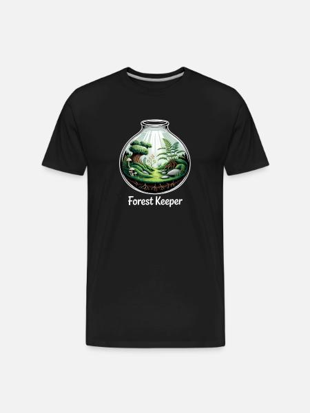 Forest Keeper Mossarium Terrarium - Men's Premium Organic T-Shirt - black