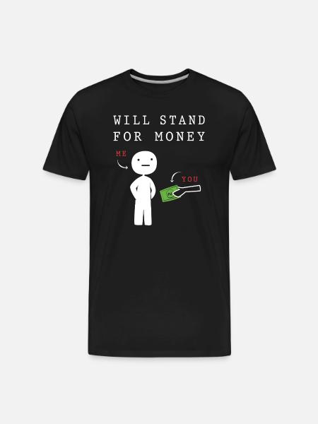 Money Meme Millennial Humor - Men's Premium Organic T-Shirt - black