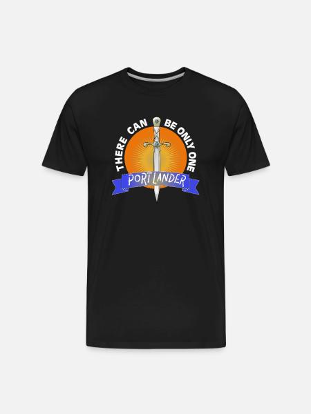 Portlander Sun Sword Emblem - Men's Premium Organic T-Shirt - black