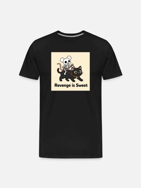Revenge is Sweet Halloween Design - Men's Premium Organic T-Shirt - black