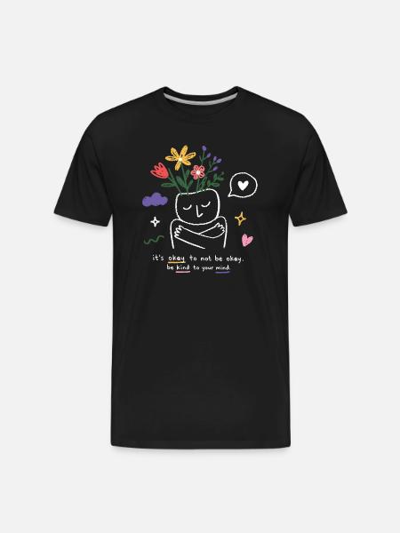 Kind Mind Bloom - Men's Premium Organic T-Shirt - black