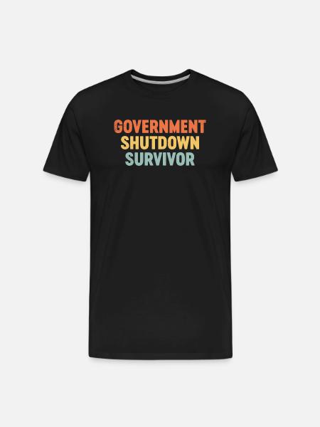 Government Shutdown Survivor - Men's Premium Organic T-Shirt - black