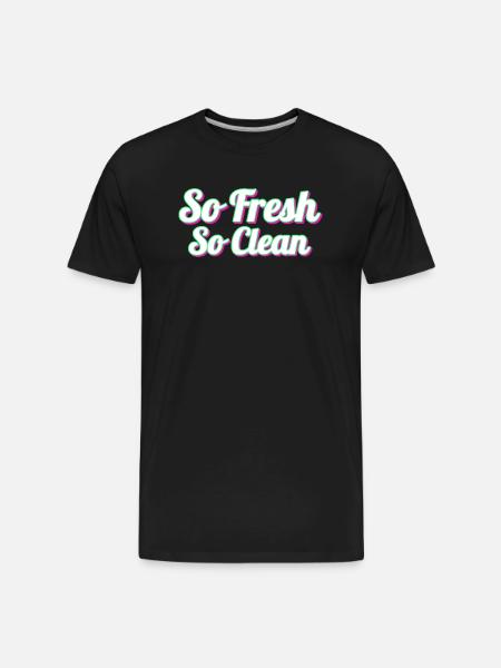 So Fresh So Clean - Men's Premium Organic T-Shirt - black