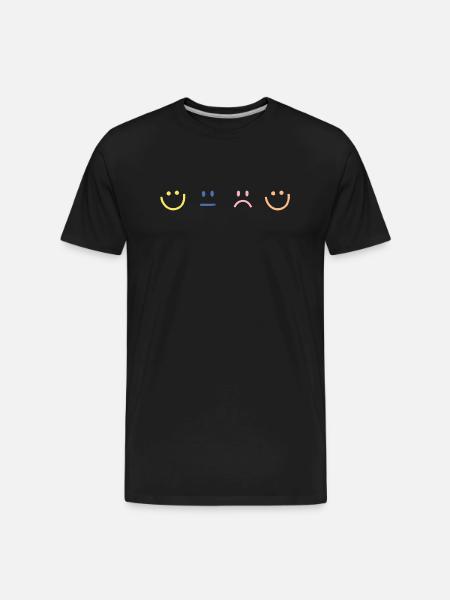 Mood Faces - Men's Premium Organic T-Shirt - black