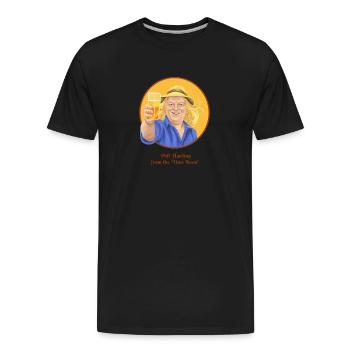 phil harding time merch - Men's Premium Organic T-Shirt - black - Front - AI Model Male 185 light (185cm)