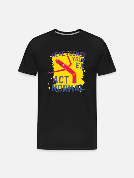 Act Normal - Men's Premium Organic T-Shirt - black