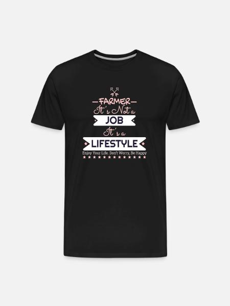FARMER - Men's Premium Organic T-Shirt - black