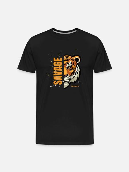 tiger - Men's Premium Organic T-Shirt - black