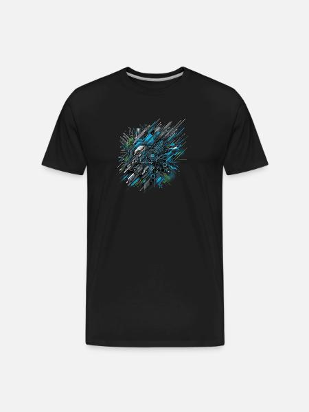 Neural Network Velocity - Men's Premium Organic T-Shirt - black
