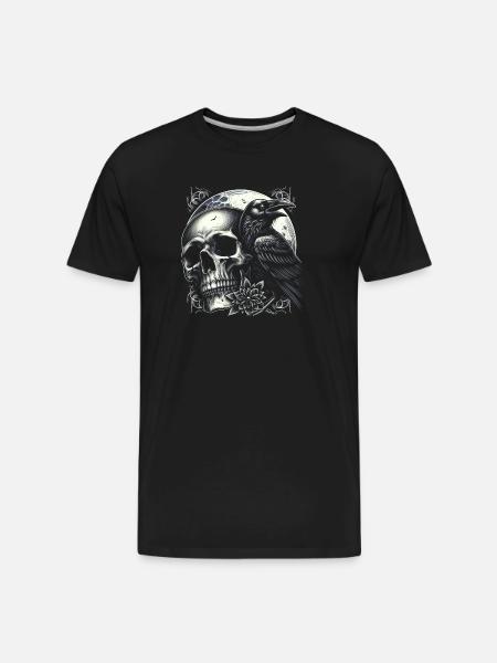 Lunar Raven's Vigil - Men's Premium Organic T-Shirt - black