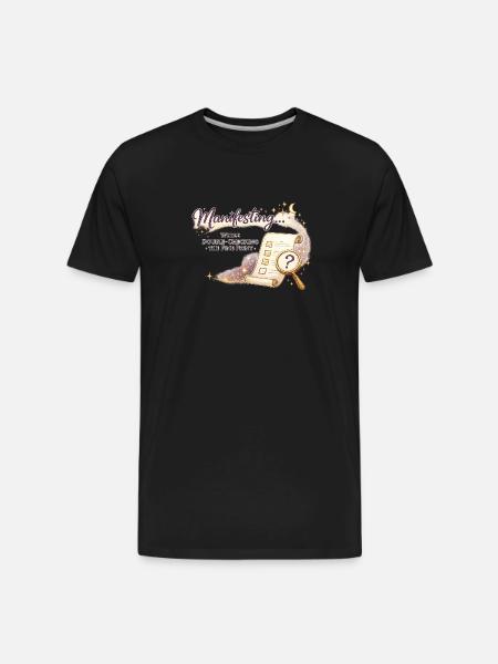 Manifesting Magic Checklist - Men's Premium Organic T-Shirt - black