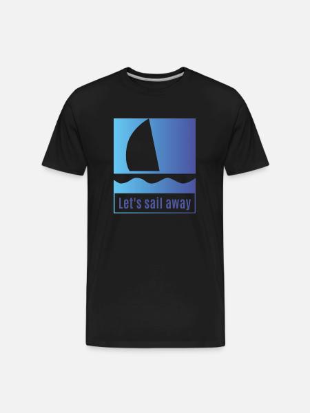 Sail Away With Me - Men's Premium Organic T-Shirt - black