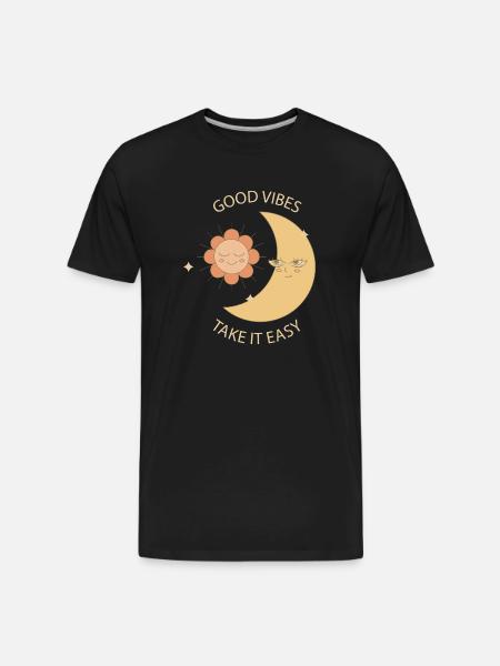 Take it easy summer - Men's Premium Organic T-Shirt - black
