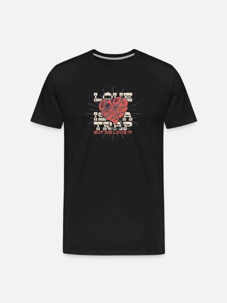 Love Is A Trap - Men's Premium Organic T-Shirt - black