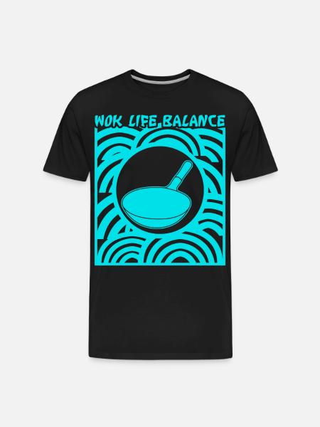 Wok Pan - Men's Premium Organic T-Shirt - black