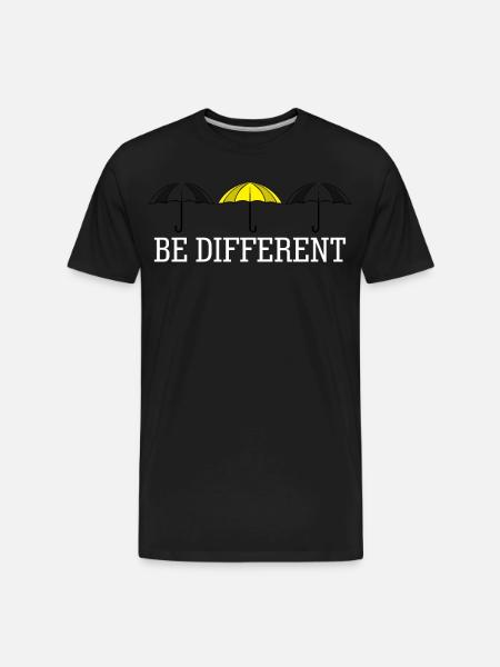 Yellow Umbrella Umbrellas - Men's Premium Organic T-Shirt - black