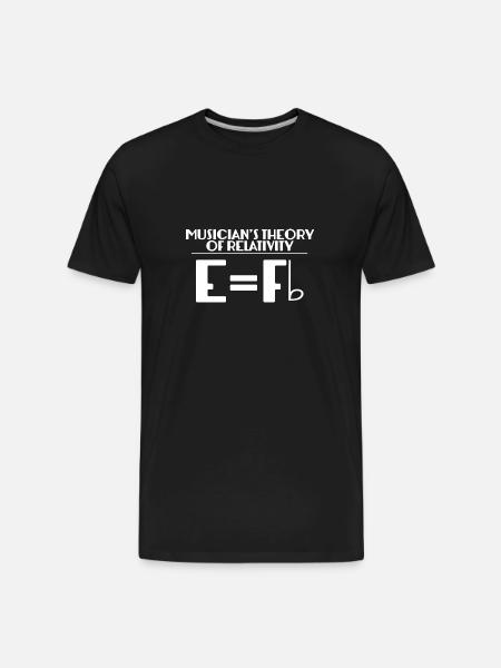 Musician's Theory Of Relativity - Men's Premium Organic T-Shirt - black