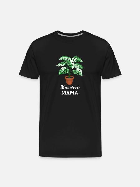 Monstera Mama - Men's Premium Organic T-Shirt - black