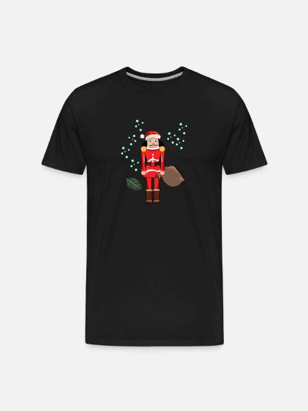Santa Nutcracker Christmas - Men's Premium Organic T-Shirt - black