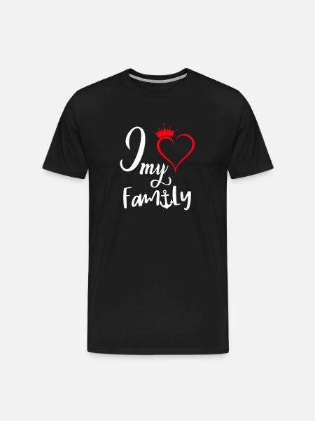 I love my family - Men's Premium Organic T-Shirt - black