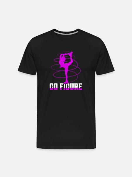 Go Figure Skater Ice Skating - Men's Premium Organic T-Shirt - black