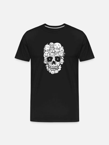 SKULL PUPPY DOG PET - Men's Premium Organic T-Shirt - black