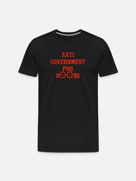Anti government pro boobs - Men's Premium Organic T-Shirt - black