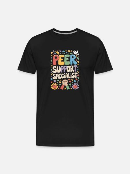 Peer Support - Men's Premium Organic T-Shirt - black