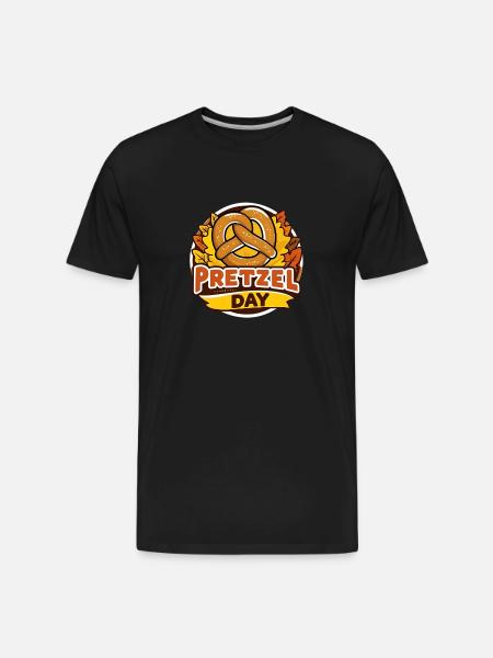PRETZEL DAY - Men's Premium Organic T-Shirt - black