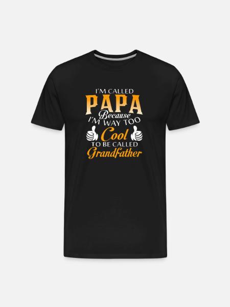 Papa - Men's Premium Organic T-Shirt - black