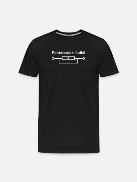 Resistance Is Futile Funny - Men's Premium Organic T-Shirt - black