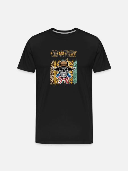 cowboy haloween - Men's Premium Organic T-Shirt - black