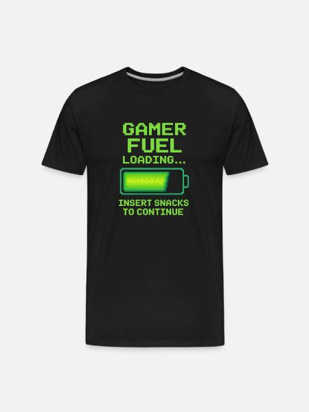 Gamer fuel - Men's Premium Organic T-Shirt - black