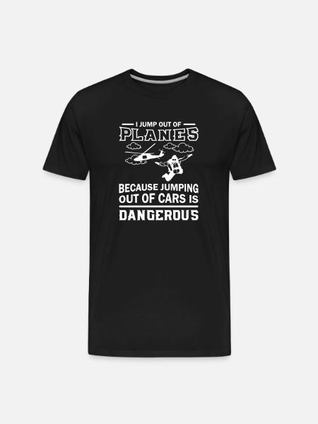 Jump Out Of Planes - Men's Premium Organic T-Shirt - black