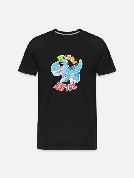 BABY BLUE RAPTOR - Men's Premium Organic T-Shirt - black
