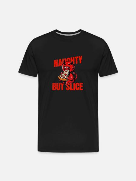 Naughty But Slice - Men's Premium Organic T-Shirt - black
