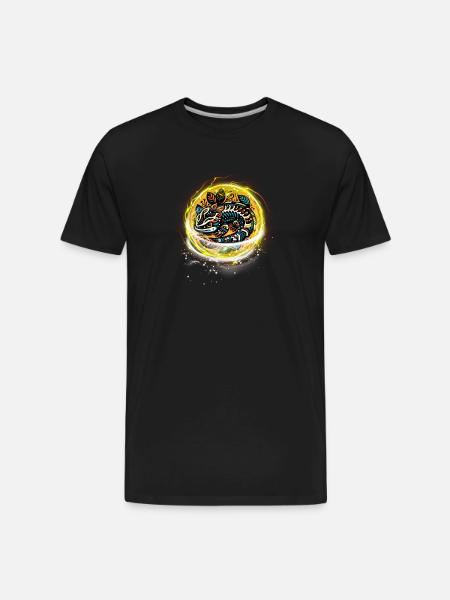 Illuminated Salamander - Men's Premium Organic T-Shirt - black