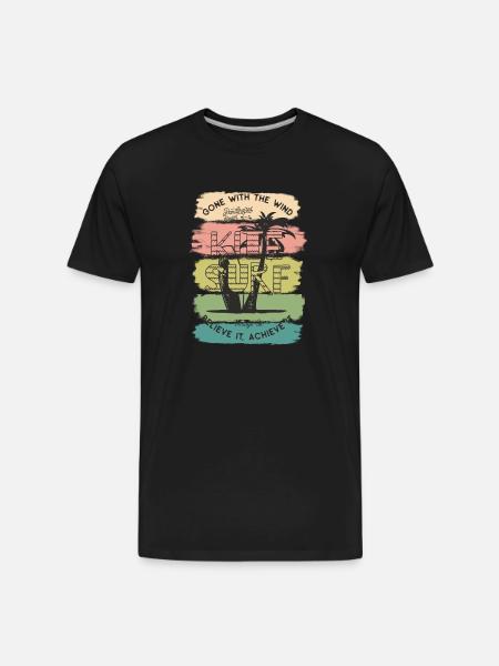 Kite Surf - Men's Premium Organic T-Shirt - black