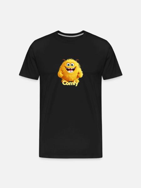 Comfy Warm Fuzzy - Men's Premium Organic T-Shirt - black