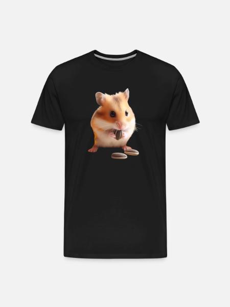 Seeds & Hamsters - Men's Premium Organic T-Shirt - black