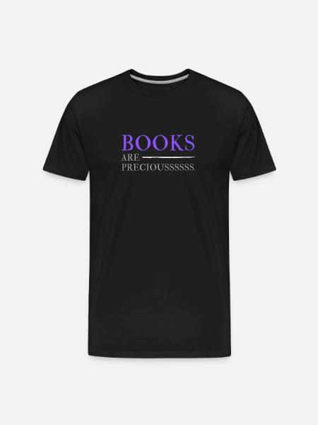 books are precious - Men's Premium Organic T-Shirt - black