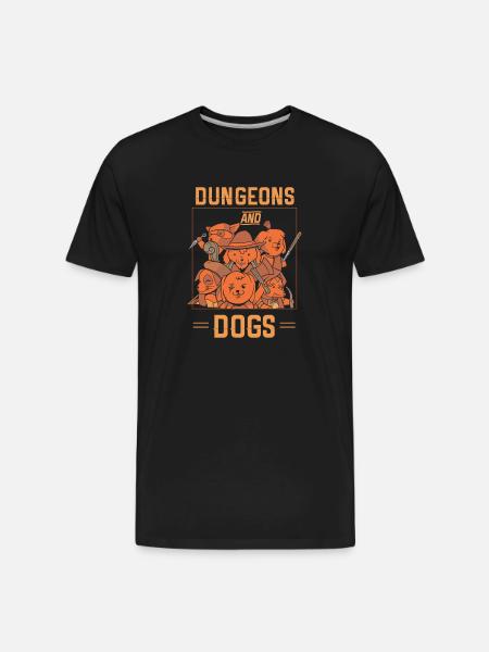Dungeons And Dogs - Men's Premium Organic T-Shirt - black