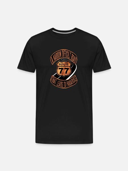 ROUTE 77 - Men's Premium Organic T-Shirt - black