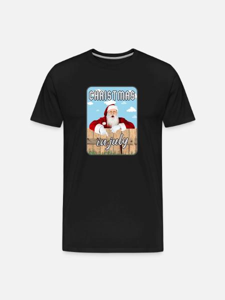 Christmas In July - Men's Premium Organic T-Shirt - black