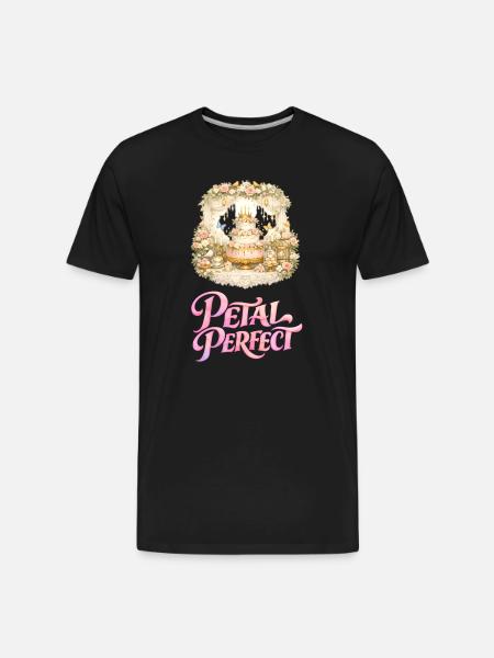 Petal Perfect Cake Scene - Men's Premium Organic T-Shirt - black