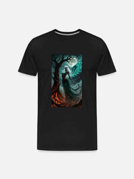 Moonlight Winged Elf - Men's Premium Organic T-Shirt - black