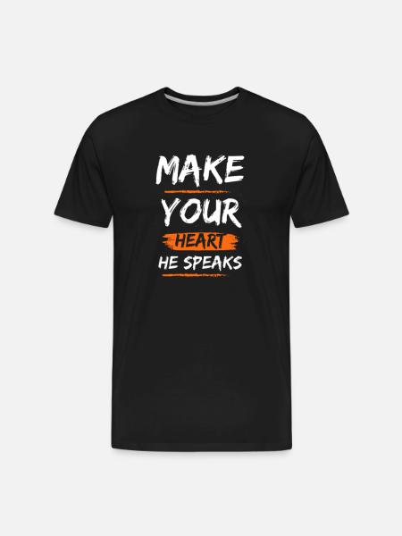 Your heart speaks - Men's Premium Organic T-Shirt - black